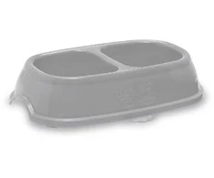Stefanplast Feed bowl Break 13 0,2+0,2L 21x13x5cm assorted pilkas/mėlynas