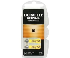 Duracell Klausos aparatas su baterijomis 10 (A10) Lizdinė plokštelė 6 vnt. pakuotė 4043752397888 4043752397888 (4043752397888)
