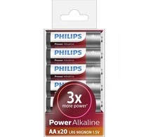 Baterija Philips Power Alkaline AA 20 lizdinių plokštelių