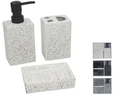 Bathgo „Mediclinics Rinkinys“ keraminis vonios kambario muilo dozatorius ir dantų šepetėlio laikiklis 6,00 x 7,50 x 16,50