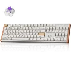 Keychron K10 HE Wireless (K10H-Q1) – US išdėstymas – Gateron Magnetic Nebula – Baltas (Balta) Magnetinė Belaidė Žaidimų Klaviatūra
