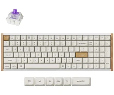 Keychron K4 HE Wireless (K4H-Q1) – US išdėstymas – Hot-Swappable Gateron Magnetic Nebula – Baltas (Balta) Magnetinė Belaidė Žaidimų Klaviatūra