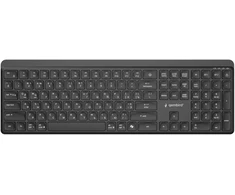 Gembird KB-WPS-03-CYRL Dual-mode pro-business slim Belaidė klaviatūra, 2.4G+BT, RU išdėstymas