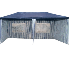 Besk Sodo pavėsinė 6x3m Mėlyna su sienomis