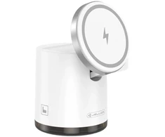 Jellico Charger Bezvadu lādētājs Jellico W22 4in1 Wireless charger Magsafe 15W iPhone + 3W Apple Watch + Airpods + Lamp Baltas 6974929205959
