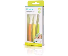 Bi Es Action! Kidsme spoon set (3 pcs.) oranžinis yellow žalias from 3 months. 140298