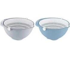 Keeeper Bowl-strainer 2in1 Stella 21x21x10.5cm baltas/pilkas