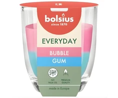 Žvakė, aromatinė Bolsius Bubble Gum, 21 h, Rožinė/Žydra