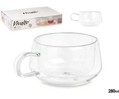 Kinvara Vivalto Termo stiklinių rinkinys kavai arba arbatai, dvigubos sienelės, 6 puodeliai, 280 ml