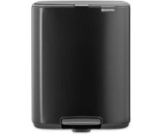 Brabantia atkritumu tvertne ar pedāli Bo, 12l, matēta melna