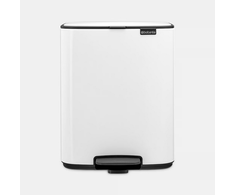 Brabantia Bo šiukšliadėžė su pedalu, 12 l, balta