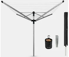 Brabantia Besisukanti džiov. Lift-O-Matic Ad. 50 m - Metallic Pilkas