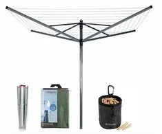 Brabantia Besis. Džiov. Lift-O-Matic 50m met. str. - Metallic Pilkas