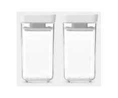 BRABANTIA laikymo dėžių rinkinys „Tasty+“ 2 vnt. 0,15 l „Light Pilkas“ 230585