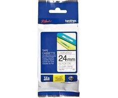Brother Taśma BROTHER TZE-151 24mm x 8m juoda na przezroczystym zamiennik