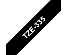 Brother TZE-335 label-making tape Baltas on juodas TZ