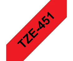 Brother TZE-451 label-making tape Juodas on red TZ