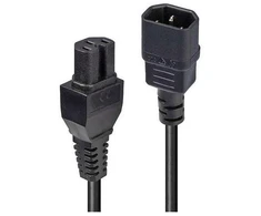 Maitinimo Laidas - LINDY C14 į C15 Karštos Būklės Maitinimo Kabelis, 250V, 3 m, Juoda