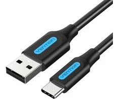 Įkrovimo laidas nuo USB 2.0 iki USB-C Vention COKBF 1m (juodas)