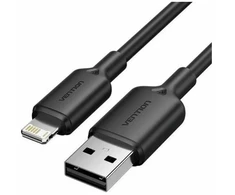 Kabelis USB Vention USB-A - Lightning 2 m Juodas (S55293459)