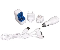 Auto lādētāji OMEGA Universal Universal Charger KIT 3in1 Baltas