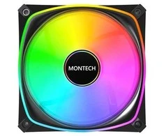 Montech RX120 PRO PWM Reverse Fan, ARGB – 120mm, juodas