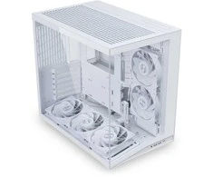Lian Li O11 Dynamic Mini V2 Flow PC-kompiuterio korpusas, Mini-kompiuterio korpusas, ATX, Tempered Glass – inklusive 5x 120-mm-Lüfter, baltos spalvos