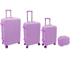 Affek Design ORDINETT Suitcase set of 4 pieces 98L (48x29x75cm) + 60L (42x25x64cm) + 43L ( 36x23x56cm) + 15L (24x17x33cm) pink