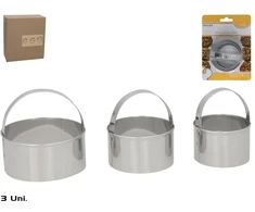 Lumarko Formy do ciastek 3 gab. 5–6–7 5 cm plieno 7 5x7 5x7 5 cm KITCHEN&amp;GO