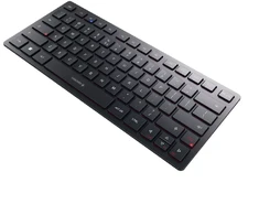 Klaviatūra CHERRY KW 9200 MINI, 75%, laidinė ir belaidė, USB + RF belaidis + Bluetooth, žirklėmis fiksuojamas klavišų jungiklis, QWERTY, juoda