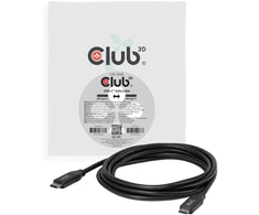 Kabelis USB Club 3D Club3D USB-C kabelis su apsauga 240W 2m, plienas/ plienas, folijos maišelis