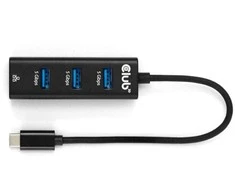 HUB USB Club 3D Club3D USB šakotuvas USB Typ-C 3.2 > 3x USB Type A 1Gbps mažmeninė prekyba
