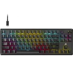 Corsair Microsystems CORSAIR K70 CORE TKL Tenkeyless Mechanical Gaming Keyboard RGB LED pašvietimas CORSAIR MLX Raudonas Juodas Juodas ABS DS Keycaps