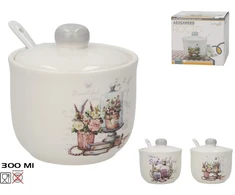 Lumarko cukrinė su šaukšteliu 300 ml 2 dizainai 10,00 x 10,00 x 10,50 KITCHEN&amp;GO