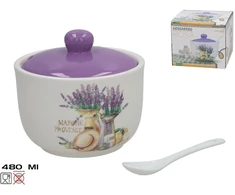 Lumarko Cukrinė su spożką 480 ml rožinė dolomitas 11,5x11,5x10 cm KITCHEN&amp;GO