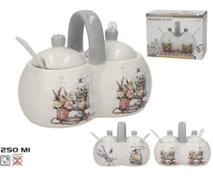Lumarko cukrinė, druskinė su šaukšteliu, 250 ml, 2 dizainai, 9,00 x 16,50 x 12,40, KITCHEN&amp;GO