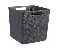 Krepšys Jute Curver H27/W27.9/ø27.9cm tamsiai pilkas
