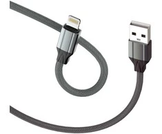 D-Fruit kabelis USB-A - Lightning 2m, pilkas (DF121)