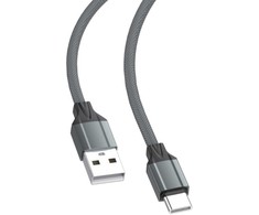 D-Fruit kabelis USB-A - USB-C 2m, pilkas (DF120)