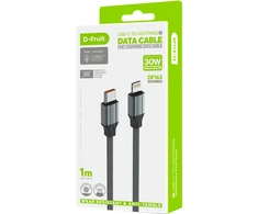 D-Fruit USB-C - Lightning kabelis DF163 1m, pilkas