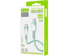 D-Fruit USB-C - USB-C DF161 kabelis, šviesiai žalias