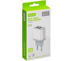 D-Fruit charger 12W 2xUSB-A DF143