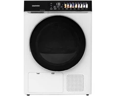 Daewoo DDR HS9E“ džiovyklė, 9kg, šilumos siurblys, jutikliniai mygtukai, juodas valdymo skydelis su