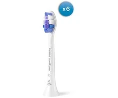 6 dalių šepetėlių galvučių pakuotė Philips Sonicare Sensitive HX6056/87, baltos spalvos