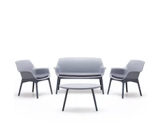 Lauko baldų komplektas Gardena Bica Sodo baldų komplektas Luxor Lounge Set šviesiai pilka pilka