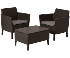 Lauko baldų komplektas Keter Sodo baldų komplektas Salemo Balcony Set ruda