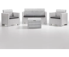 Gardena Bica Sodo baldų komplektas Set Nebraska 2 baltas
