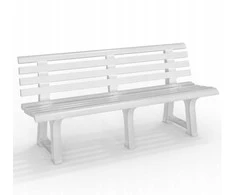 Bica Sodo suoliukas Olimpia 150x53x77cm baltas