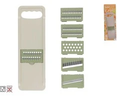 Daržovių tarka su 6 peiliukais, žalia, 2 x 31,5 x 10,3 cm, KITCHEN&amp;GO