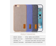 Dėklas Aizmugurējais vāciņš Baseus Apple Grain Case For iPhone6 Plus/iPhone6S Plus WIAPIPH6SP-BW03 Sea Mėlyna 6953156245563 WIAPIPH6SP-BW03 (6953156245563)
